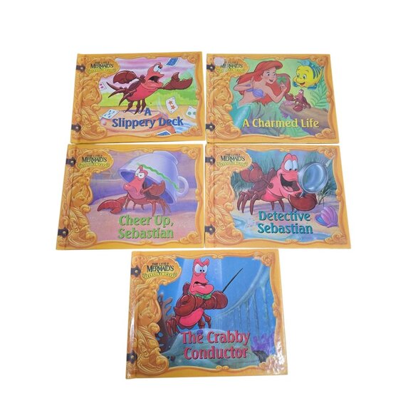 Vintage 90s Disney The Little Mermaid Treasure Chest Picture Books - Picture 1 of 15